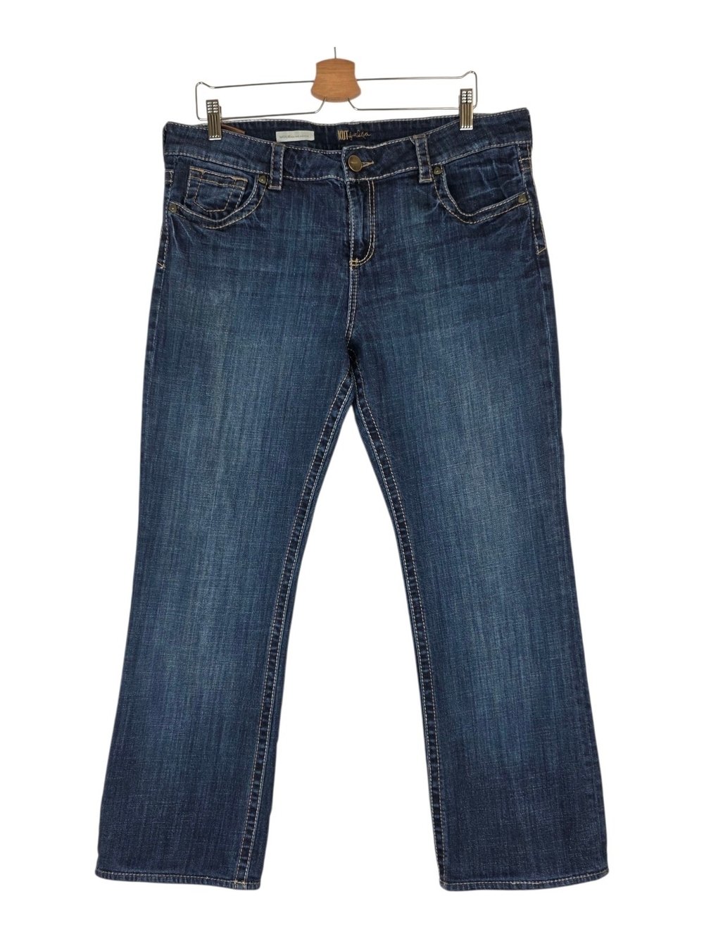 Kut from the Kloth Natalie Fab Ab Bootcut Jeans High Rise Blue Wash Size 16